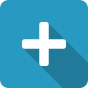 add, blue, increase, plus, shadow svg vector icon