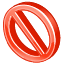 close, closed, delete, entry, exit, no, no camping, no entry, no parking icon