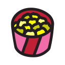 film, movie, popcorn, snack, watching svg vector icon