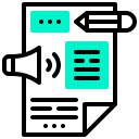 boardcast, content, document, pencil, report svg vector icon