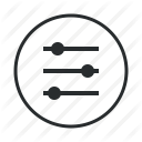 adjustment, control, filter, list, menu, music player, settings icon