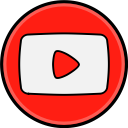 media, social, youtube svg vector icon