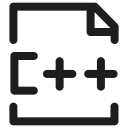 c++, coding, extension, filetype, programming svg vector icon