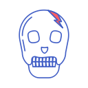 bone, dead, head, line , skull svg vector icon
