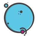 earth, planet, pluto, univearse, venues svg vector icon