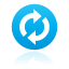 blue, button, synchronize icon