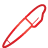 basic, pen, red icon