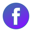 circle, facebook, gradient, gradient , , social media svg vector icon