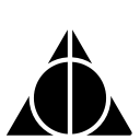 deathly, hallows, harry, potter, solid svg vector icon