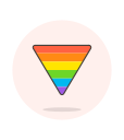 lesbian, lgbtq, sign, triangle svg vector icon