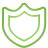 basic, green, shield icon