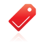 red, tag icon