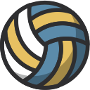 ball, equipment, gym, sport, training, volleyball svg vector icon