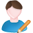 edit, male, user icon