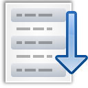 view,sort,descending,down,decrease,fall,descend,download icon
