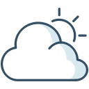 cloud, summer, sun, weather svg vector icon