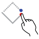 diamond, gestureworks, shape, stroke icon