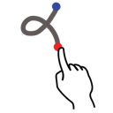 gestureworks, k, letter, stroke, uppercase icon