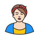 girl, hipster, lady, woman svg vector icon