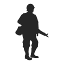 alert, army, hight, man, military svg vector icon