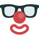 avatar, clown, face, glasses, human, man, mask icon