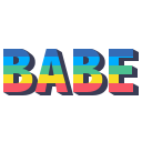babe, baby, beauty, layer, photo, sticker, word svg vector icon