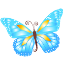 butterfly,blue icon