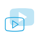 logo, media, social, youtube svg vector icon