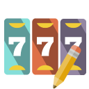 slot,machine,pencil icon