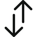 arrow, arrows, double, double arrow, doublearrowupdown, top bottom, up down svg vector icon