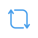 reload, repeat, retweet, share svg vector icon