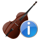 contrabass,info,instrument,information,about icon