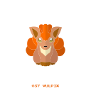 fire, kanto, pokemon, vulpix svg vector icon