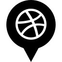 dribbble, logo, media, social svg vector icon
