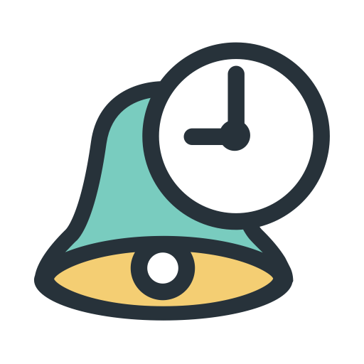 Color Block Clock Alarm svg vector icon