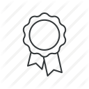 award, medal, prize, ribbon, stamp, success, trophy icon
