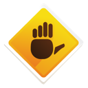 exclamation, hand, information, question, sign, stop icon