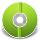 cd, disc, green icon