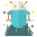 alien, android, artificial, robot, robotic, space svg vector icon