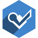 foursquare, hexagon, media, shadow, social svg vector icon