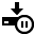 download,pause,descending,fall,decrease,down,descend icon