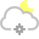 cloud, moon, snowflake svg vector icon
