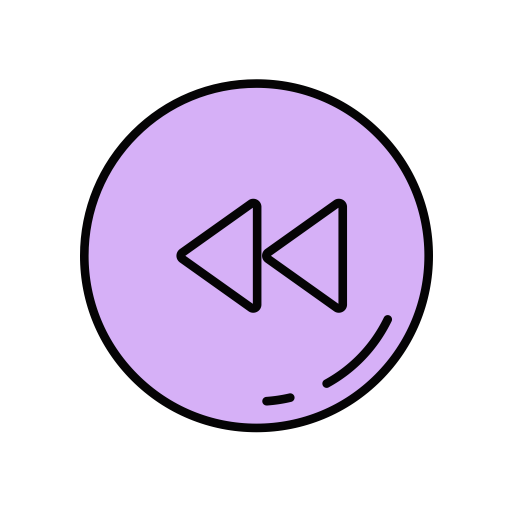 Backward svg vector icon