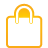 bag, basic, shopping, yellow icon