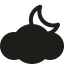 cloud, moon svg vector icon
