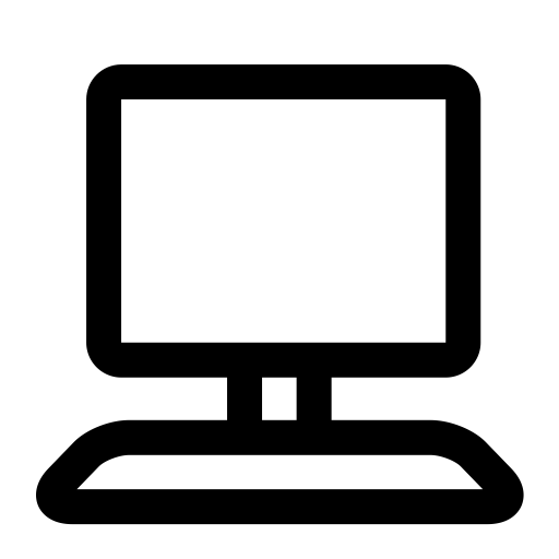 Computer O svg vector icon