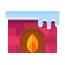 cold, fire, fireplace, flame, livingroom, winter svg vector icon