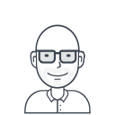 avatar, geek, male, man, person, user svg vector icon