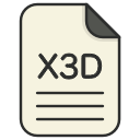 document, file, file 3d, format, type, x3d svg vector icon