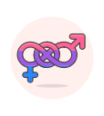 bisexual, sign svg vector icon